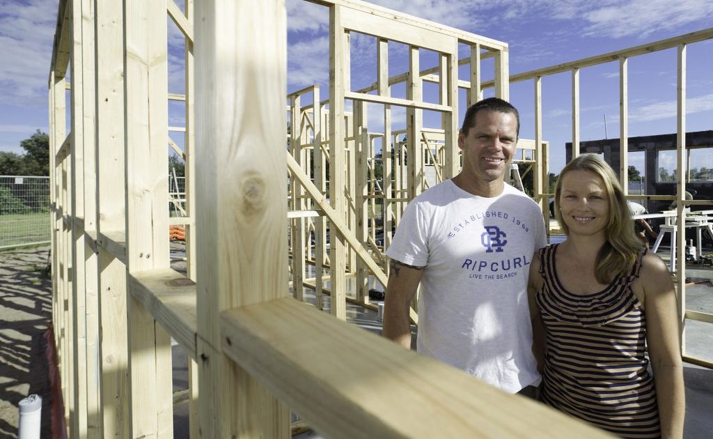 Scott and Louisa Finselbach in front of their new Seaside home. Scott and Louisa Finselbach in front of their new Seaside home.